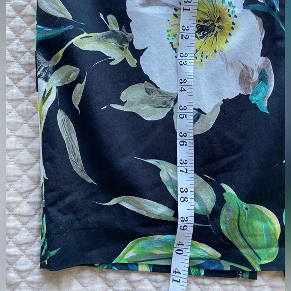 Y2K Floral Black Dress bodycon back zipper Size S/M EUC - Picture 8 of 12